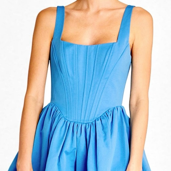 🌺🎉HP🎉🌺 NWT Staud Landscape Mini Dress Azure - Picture 9 of 16